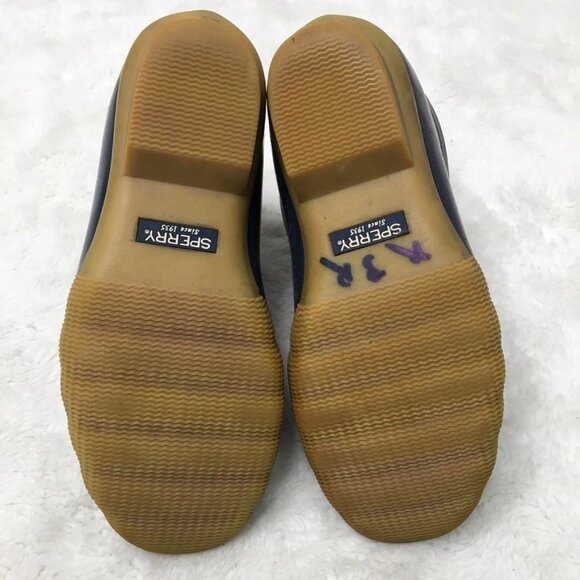 Sperry Girls Saltwater Boots Navy Size 13 - Picture 15 of 16